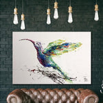 Colibri Pintura Pájaro Arte Abstracto Sobre Lienzo Colibrí Pintura Sobre Lienzo | COLIBRI