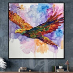 Pintura al óleo del águila Arte moderno abstracto Pintura del águila grande | SWIFT ATTACK