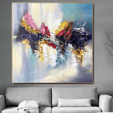 Pintura grande sobre lienzo Arte abstracto de la pared Arte del impresionismo Pintura al óleo Arte fino Decoración de la sala de estar contemporánea Ilustraciones coloridas | BRIGHT EMOTIONS