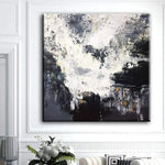 Pintura Abstracta Blanco Y Negro Pintura Abstracta Pintura Negra Pintura Blanca Pintura Gris | SEA FOAM