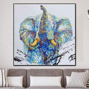 Pintura abstracta del elefante Pintura abstracta animal Pintura colorida del elefante Obra de arte abstracta original del elefante | ELEPHANT