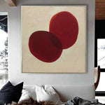 Grandes pinturas abstractas acrílicas sobre lienzo Arte fino rojo Contemporáneo Único Arte de pared al óleo | RED UNITY