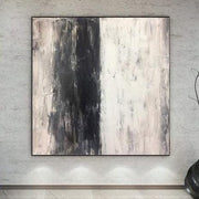 Gran pintura abstracta en blanco y negro, lienzo, arte de pared, obra de arte Original, arte de decoración moderna | INVERSION