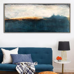 Arte enmarcado grande Pintura de paisaje sobre lienzo Puesta de sol abstracta Arte de pared Pintura azul Arte de pared moderno Acrílico | NIGHT FOREST