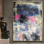 Pinturas coloridas abstractas de gran tamaño sobre lienzo Arte de pared moderno Arte minimalista | MAKE A WISH