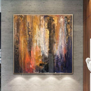 Pintura abstracta grande Pintura colorida original Pintura moderna Pinturas acrílicas sobre lienzo | AUTUMN FOREST