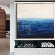 Large Sea Painting On Canvas Acrylic Painting On Canvas Blue Sea Abstract Painting | ENDLESS OCEAN - Trend Gallery Art | Original Abstract Paintings