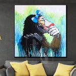 Pop Art Monkey Painting Pinturas de monos grandes sobre lienzo Pintura original | SECLUDED MOOD