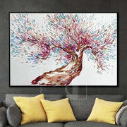 Pintura de la lona del árbol Árbol de Sakura Arte abstracto Arte abstracto del árbol Pintura del árbol | CHERRY BLOSSOMS